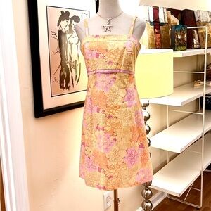 VTG KEY WEST,Floral Dress, WOW,Lined Cotton & Spandex,Excellent Condition,Size 6